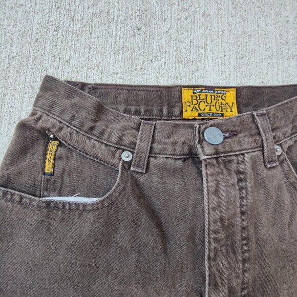 Vintage 90s 'Armani Jeans' blues factory faded brown denim jeans women's size 30 - Picture 2 of 4